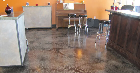 The image shows a living area with a polished floor.