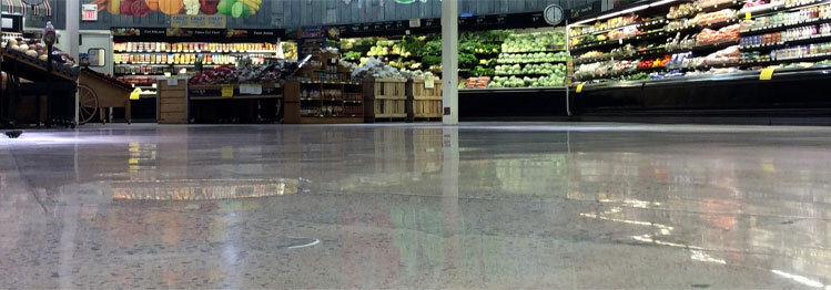durable-affordable This image shows a grocery store with polished concrete.